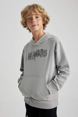 Толстая толстовка с капюшоном для мальчика - Defacto фото 4