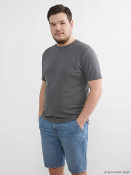 Bisiklet Yaka Penye Erkek Ti??rt