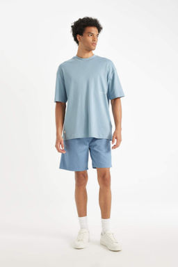 Relax Fit Gabardin Bermuda Sort - Defacto фото 5