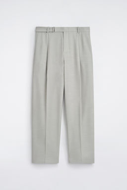 PANTAL?N WIDE LEG CON CINTUR?N EN MEZCLA DE LINO