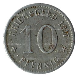 Монета 10 пфеннигов 1917 года Германия  Нотгельд (Менден)