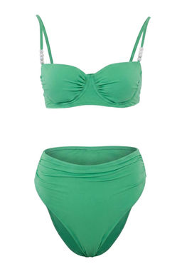 Ye_il Balconette Kapl_ Aksesuar Detayl_ Y_ksek Bel High Leg Bikini Tak_m_ TBESS26BT00178 - Trendyolmilla фото 4