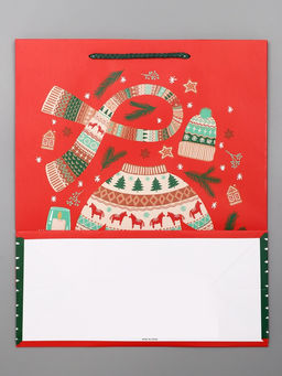 Цена за 2 шт. Пакет подарочный новогодний ламинированный, «Новый Год», 26×12×32 см