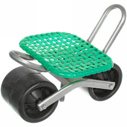 Стул садовый на колесах для прополки и работы в саду 35*47*14см с поворотным механизмом(360), цвет зеленый