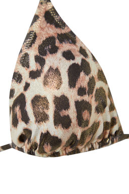 TRENDYOLMILLA Leopar Desenli Ucgen Baglamal? High Leg Regular Bikini Tak?m? TBESS24BT00037  фото 10