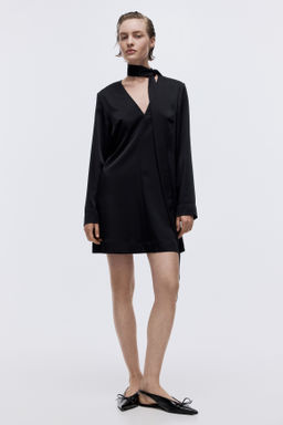 Vestido de sat?n con fular - H&m фото 4