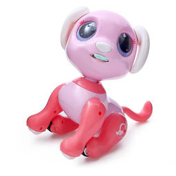 Робот собака радиоуправляемый Питомец WOOW TOYS, на пульте управления, интерактивный: звук, свет, танцующий, на аккумуляторе, розовый - IQ BOT фото 10