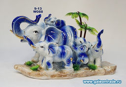 Статуэтка Слоны 9х13 см / W088 /уп 12/ - ГалеонТрейд фото 2