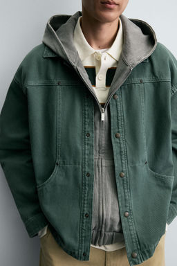 WASHED STRUCTURED OVERSHIRT - Zara фото 6
