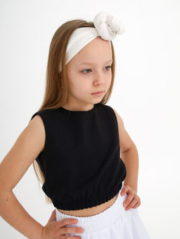 Солоха льняная с узлом, белая