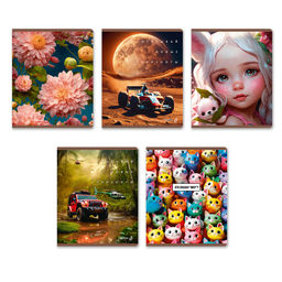 Светоч Т77 Тетрадь ученическая общая, матовый сплошной лак+запечат.титул лист A5 60 л. на скобе 65 г/кв.м , белизна 100 % 10 шт. клетка 01123 Микс-Летний день