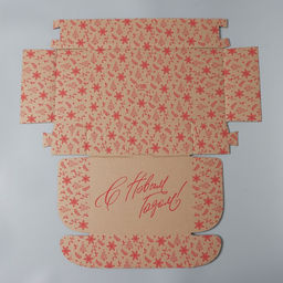 Цена за 2 шт. Коробка новогодняя складная «С Новым годом», бурый, 27×21×9 см