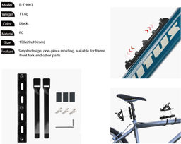 Крепление для держателя бачка универсальное. Крепится на ремни(хомуты). ENLEE. PC. Черный /уп 200/