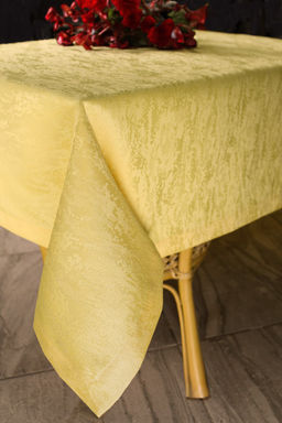 Арт. 1474/PВ/165/Ж, ДЮНЫ, цвет жёлтый, ТЕФЛОНОВАЯ ПРОПИТКА, ГОТОВЫЕ СКАТЕРТИ ширина 250 см x высота 150 см