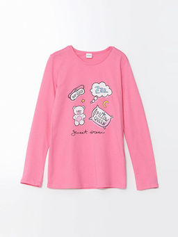 Bisiklet Yaka K?z ?ocuk Pijama ?st