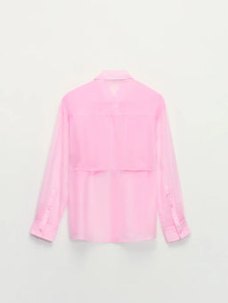 Рубашка из комбинированной ткани / Zarina