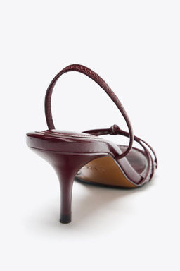 TOPSTITCH DETAIL HEELED SANDALS - Zara фото 5