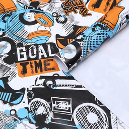 Цена за 2 шт. Бумага упаковочная глянцевая «Футбол», 70×100 см, 1 лист