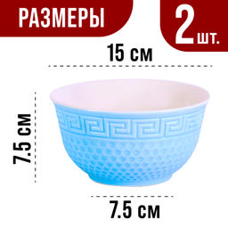 31550-7 Тарелка глубокая 780 мл 2шт LR ГОЛУБОЙ (х24) - Mayer&boch фото 3