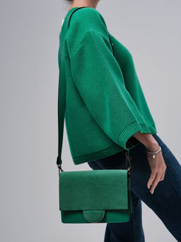 Сумка через плечо Deboro 30574 зеленая весна