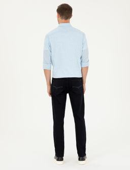 Koyu Lacivert Slim Fit Pamuklu Jean Pantolon
