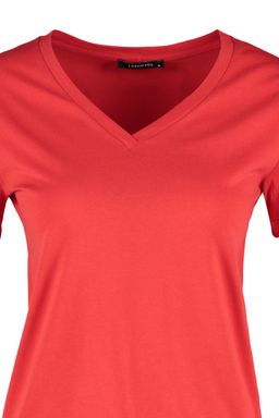 K?rm?z? %100 Pamuk Basic V Yaka Orme T-Shirt TWOSS23TS00001