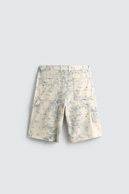 ABSTRACT PRINT CARPENTER POCKET BERMUDA SHORTS - Zara фото 8