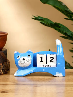 Календарь настольный Кошка, 13410 см, дерево, синий - Simaland фото 2