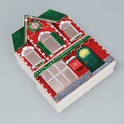 Коробка подарочная «Новогодний дом», 16×22×5 см