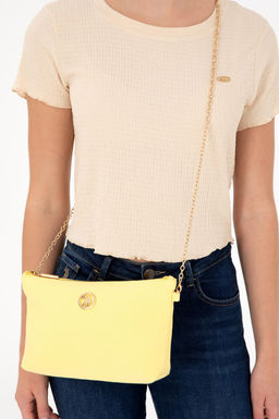 Женская желтая сумка через плечо Неожиданная скидка в корзине
