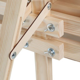 Мольберт тип «Лира» 175×62 см, планшет 70×50 мм, полка 66×12 см, с бегунком, неокрашенное дерево, Calligrata