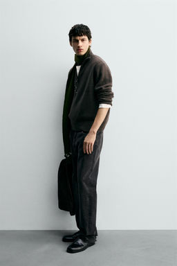 100% WOOL QUARTER-ZIP JUMPER