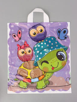 Цена за 50 шт. Пакет подарочный Черепашка 42 х 38 см 37 мкм