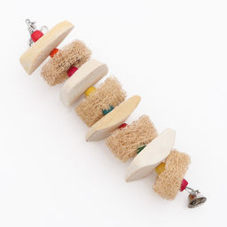 Игрушка с панцирем каракатицы, люфой и колокольчиком, 25 х 5 см - Пижон фото 6