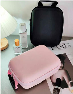 Косметичка дорожная с зеркалом и подсветкой, розовая