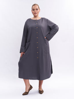 Платье-рубашка из льна TPP39352GRY23