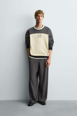 COLOUR BLOCK PRINT SWEATSHIRT