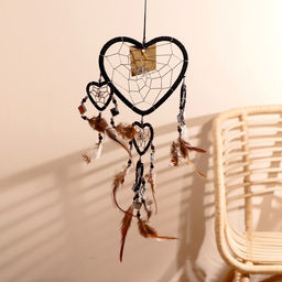 Ловец снов «Пять черных сердец», 0.7×16×45 см