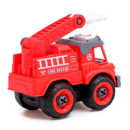 Конструктор винтовой Пожарный транспорт, набор 2 штуки, с отверткой, 59 деталей - Simaland фото 7