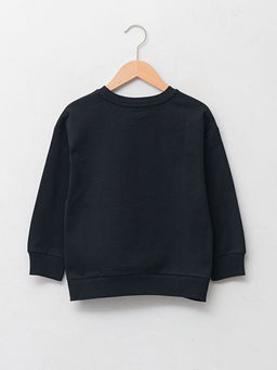 Bisiklet Yaka Bask?l? Uzun Kollu K?z ?ocuk Sweatshirt - Waikiki фото 2