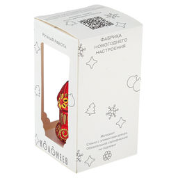 Елочная игрушка фигурка стеклянная Замок Народные Узоры h11см, ручная художественная роспись, подарочная упаковка (Россия) - Домашняя мода фото 6