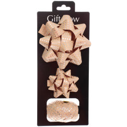 Цена за 2 шт. Набор для декорирования "Звездное небо" бант 1,7см, бант 1 см, лента 5мм (10м), Серебро