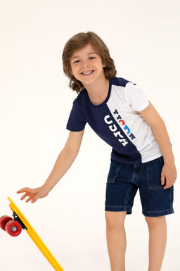 Детская темно-синяя футболка с круглым вырезом Неожиданная скидка в корзине - U.s. polo assn фото 8