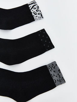 Desenli Kad?n Soket ?orap 3l?