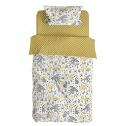 Постельное белье, комплект 1,5 спальный "Здоровый сон", 3 предмета: пододеяльник на пуговицах 145х215см, простыня 150х220см, 1 наволочка 50х70см, поплин 115г/м2, хлопок 100%, упаковка "классическая" ПВХ 32х41см, "Домашняя мода" (Россия)