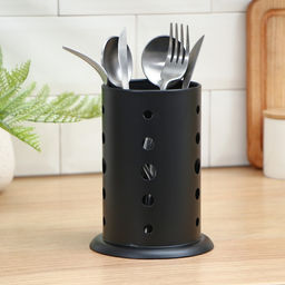 Сушилка для столовых приборов Доляна «Лофт», 16.5×10×12.5 см, чёрная