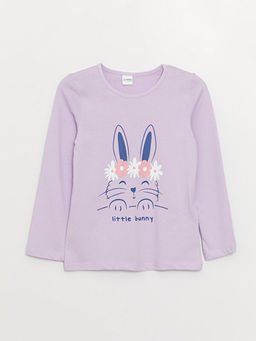 Bisiklet Yaka Bask?l? Uzun Kollu K?z ?ocuk Pijama Tak?m? - Waikiki фото 2