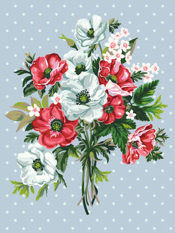 ФРЕЯ PKZ/PM-028 Набор для раскрашивания по номерам (на картоне) 40 х 30 см Прелестный букет