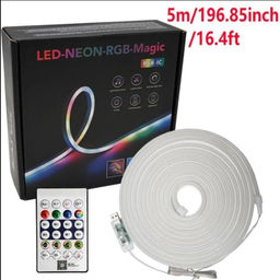 Наружная светодиодная лента RGBIC IP66 5метров USB, водонепроницаемая, синхронизация музыки, неоновая веревка с управлением через приложение
