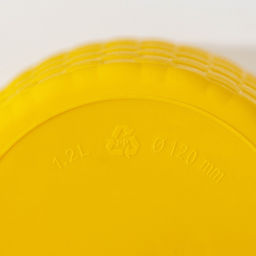 Цена за 3 шт. Горшок для цветов с поддоном «Ротанг», 1.2 л, d=13 см, h=12 см, пластиковый, жёлтый